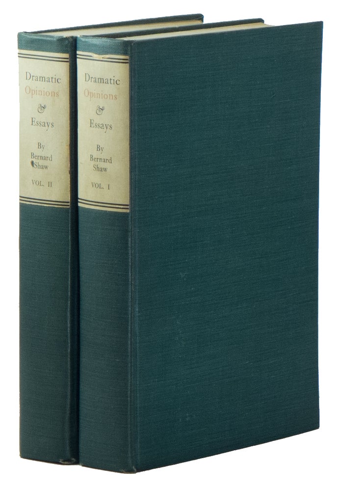 Item #01585 Dramatic Opinions and Essays [Two Volumes]. Bernard SHAW, eorge.