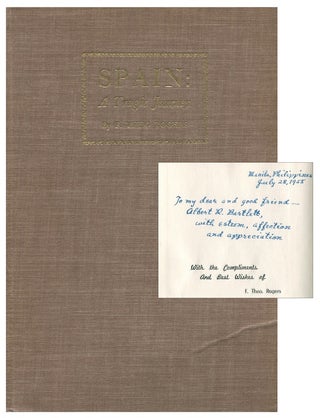 Item #01730 Spain: A Tragic Journey: A Condensation [INSCRIBED]. F. Theo ROGERS