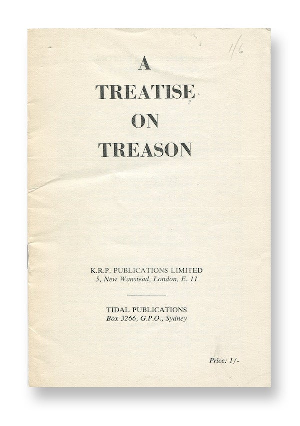 Item #02530 A Treatise on Treason. J. s. GUTHRIE, me.