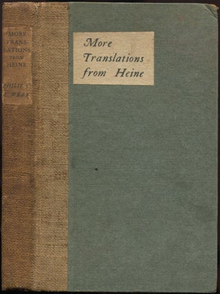 Item #02708 More Translations from Heine. Philip G. L. WEBB