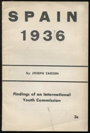 Item #03048 Spain 1936. Joseph CADDEN