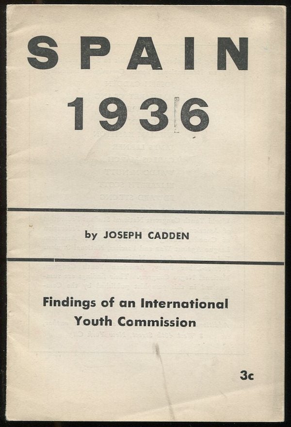 Item #03048 Spain 1936. Joseph CADDEN.