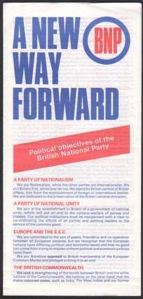 Item #03852 A New Way Forward. British National Party