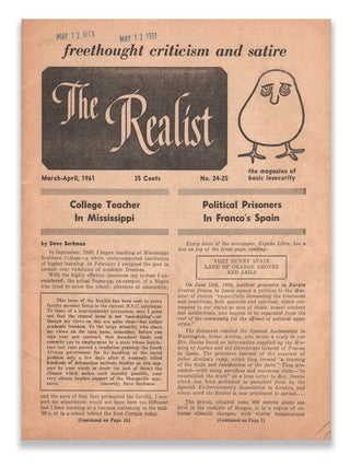 Item #05147 The Realist, No. 24-25, March-April, 1961. Paul KRASSNER