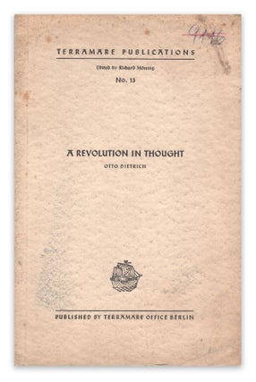 Item #05361 A Revolution in Thought. Otto DIETRICH