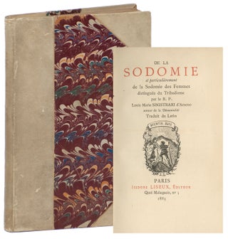 Item #05476 De la Sodomie et particulièrement de la sodomie des femmes, distinguée de...