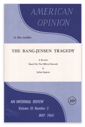 Item #05723 “The Bang-Jensen Tragedy: A Review Based on the Official Records” [in] American...