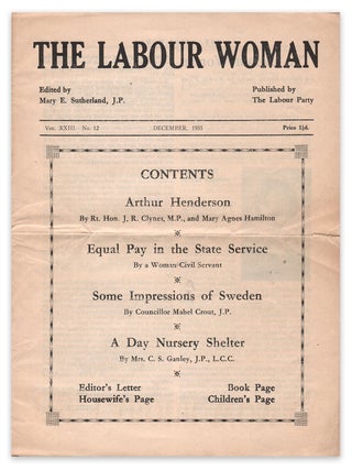 Item #05784 The Labour Woman: A Political Monthly Journal for Working Women, Vol. XXIII, No. 12,...