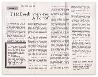 Item #05938 TIMEweek Interviews a 'Patriot'. Vincent BARBA, National Renaissance Party