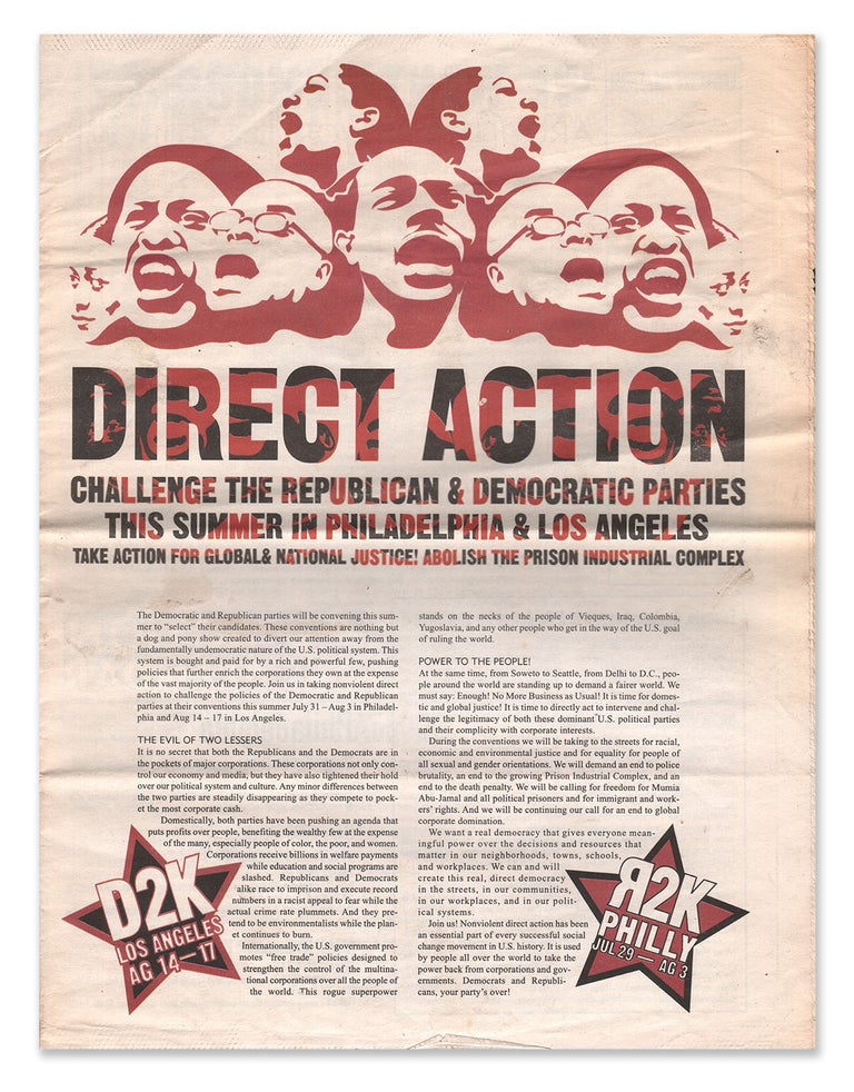 Item #06325 Direct Action: Challenge the Republican & Democratic Parties This Summer In Philadelphia & Los Angeles. Eric ODELL.
