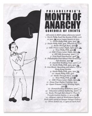 Item #06336 Philadelphia’s Month of Anarchy Schedule of Events