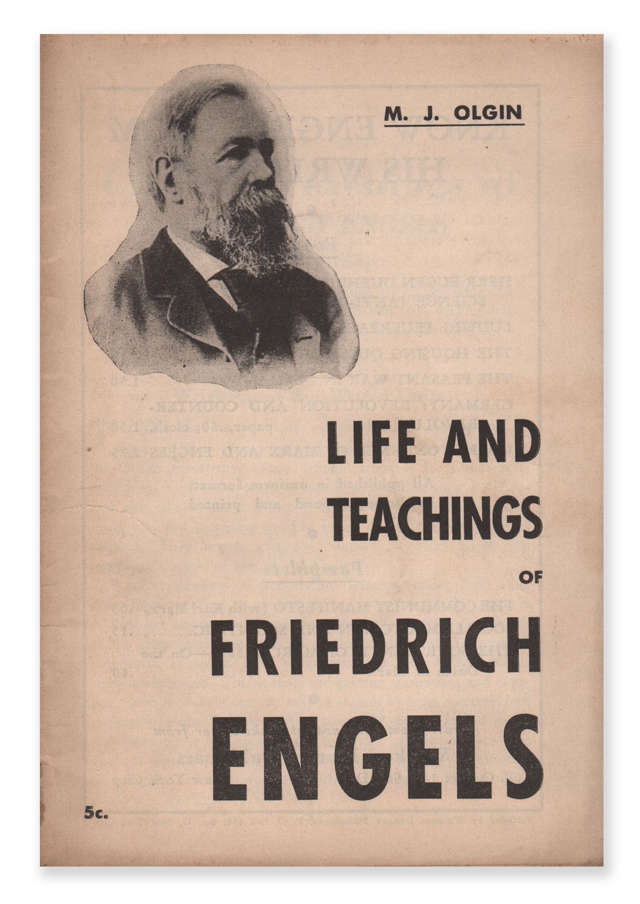 Life And Teachings Of Friedrich Engels | M. J. OLGIN | First Edition