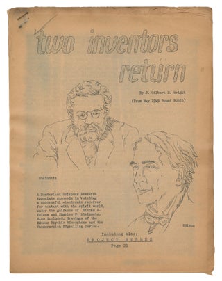 Item #06532 Two Inventors Return / Project Hermes. J. Gilbert E. WRIGHT