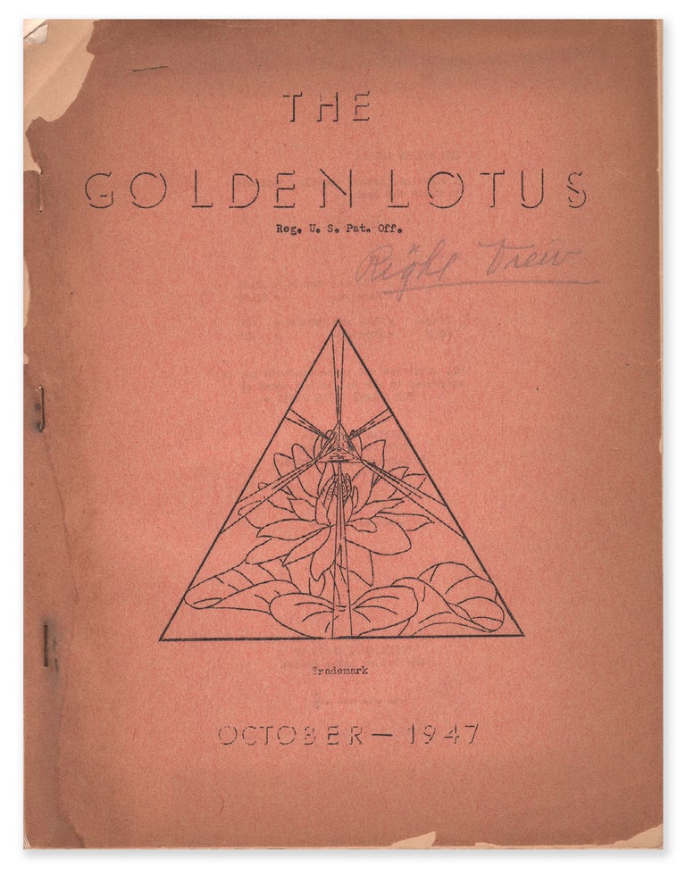 Item #06542 The Golden Lotus, Vol. 4, October, 1947. William J. LESLIE.