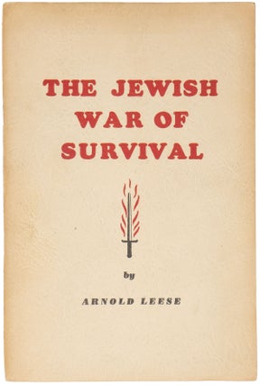 Item #06879 The Jewish War of Survival. Arnold LEESE