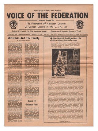Item #07373 Voice of the Federation, Vol. 21, No. 8, December, 1971. Gertrude J. B. BARRON