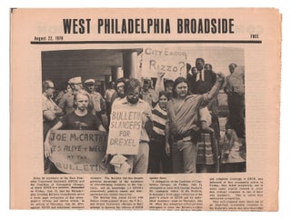 Item #07622 West Philadelphia Broadside, August 22, 1970