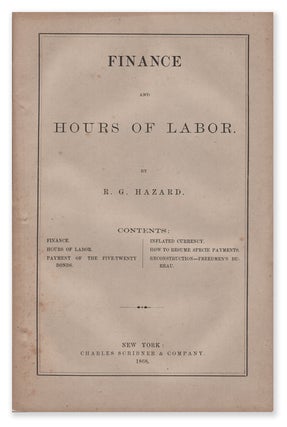 Item #08006 Finance and Hours of Labor. R. G. HAZARD