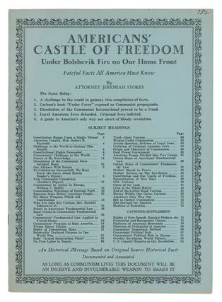 Item #10004 Americans' Castle of Freedom Under Bolshevik Fire on Our Home Front: Fateful Facts...