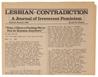 Item #10152 Lesbian Contradiction: A Journal of Irreverent Feminism, No. 3, Summer 1983. Jan...