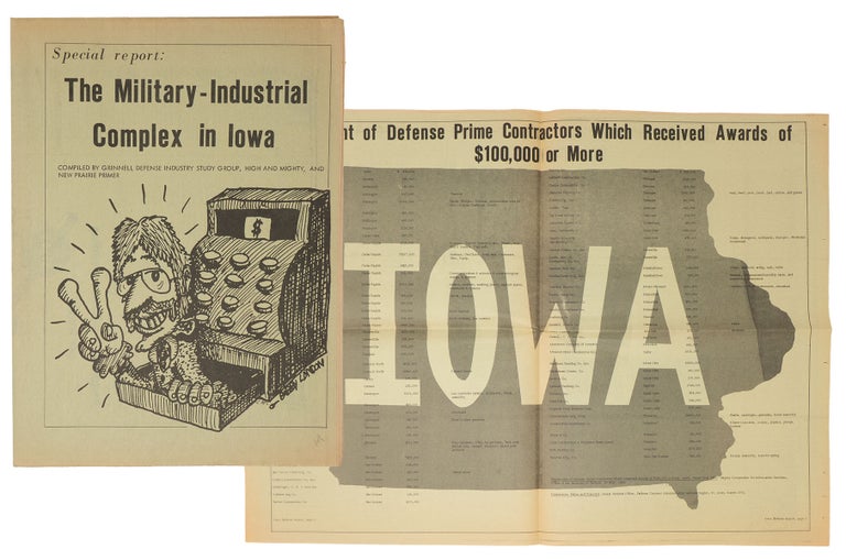 Item #10244 Special Report: The Military-Industrial Complex in Iowa. Grinnell Defense Industry Study Group, High and Mighty, New Prairie Primer, High, Mighty.