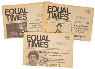 Item #10265 Equal Times (broken run of three issues). Diane Dring