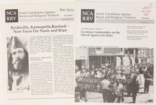 Item #10530 North Carolinians Against Racist and Religious Violence newsletter (two issues