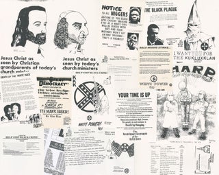 Item #10555 A collection of 13 violent and provocative flyers from a Nebraska Klan group