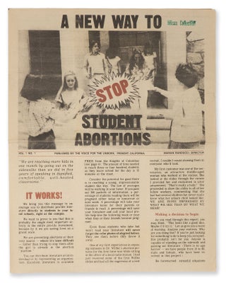 Item #10614 A New Way to Stop Student Abortions, Vol. 1, No. 1