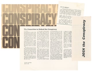 Item #10777 Four items on the Great Chicago Conspiracy [Chicago Seven