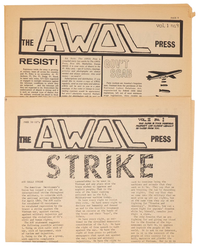 Item #10915 The AWOL Press (two issues). B. Hickman.