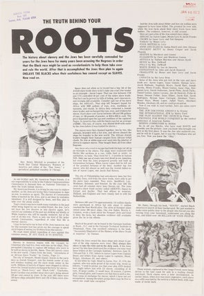 Item #10943 The Truth Behind Your Roots. Dr. Edward? Fields