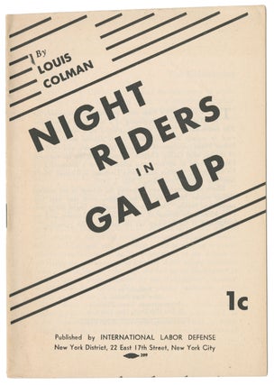 Item #11116 Night Riders in Gallup. Louis Colman