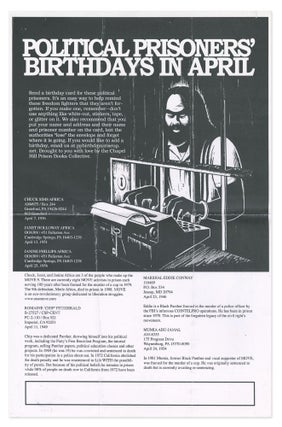 Political Prisoners' Birthdays in April (poster