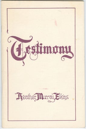 Item #11487 Testimony. Heather Murray Elkins