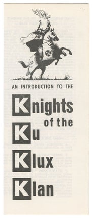 Item #11544 An Introduction to the Knights of the Ku Klux Klan. Robert Shelton
