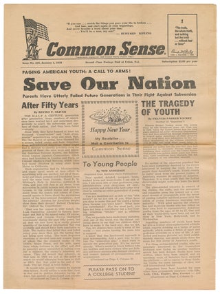 Item #11669 Common Sense, Issue No. 552, January 1, 1970. Francis Parker Yockey, Revilo P....