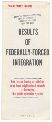 Item #11702 Results of Federally-Forced Integration (Tax Fax No. 104). Phoebe Courtney