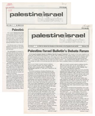 Item #11749 Palestine/Israel Bulletin (2 issues). Kathy Spillman