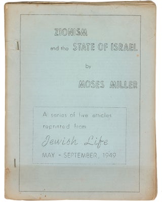 Item #11751 Zionism and the State of Israel: A series of five articles reprinted from Jewish...