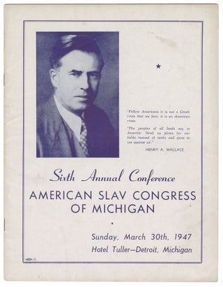 Item #11995 Program for Sixth Annual Conference, American Slav Congress of Michigan