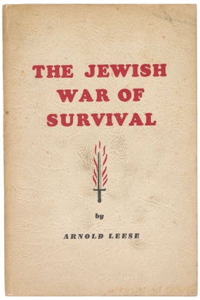 Item #12001 The Jewish War of Survival. Arnold Leese