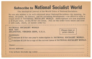 Item #12012 Subscribe to National Socialist World