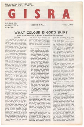 Item #12198 "What Colour Is God's Skin: Notes on the Challenge of Racism in Carribean...