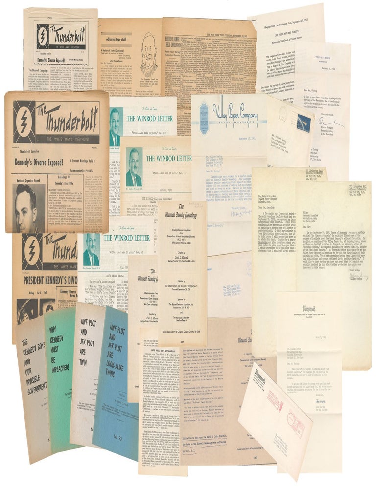 Item #12215 A collection documenting a far right conspiracy concerning the alleged first marriage of President John F. Kennedy, Jr.