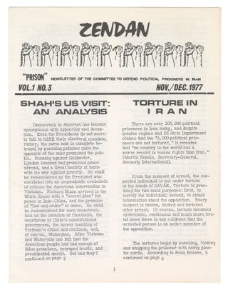 Item #12336 Zendan: "Prison" Newsletter of the Committee to Defend Political Prisoners...
