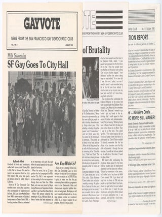 GAYVOTE (first issue + two more. Mel Marshall.