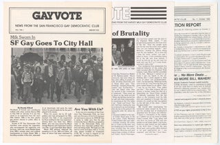 Item #12382 GAYVOTE (first issue + two more). Mel Marshall