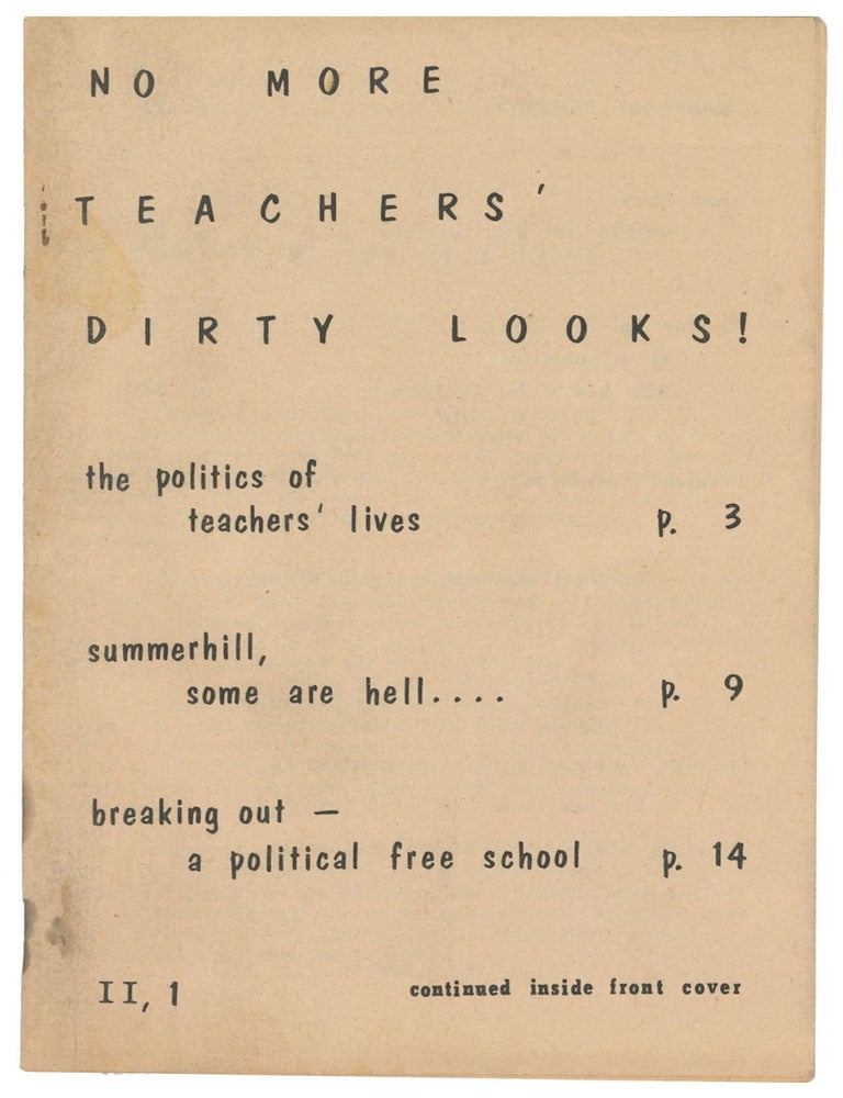 Item #12584 No More Teachers' Dirty Looks!, Vol. II, No. 1