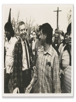 A photograph of Cesar Chavez and Howard Matson